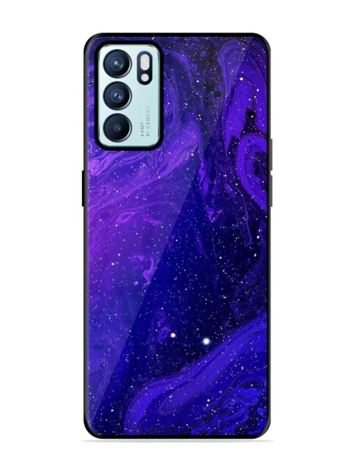 Galaxy Acrylic Abstract Art Glossy Metal Phone Cover for Oppo Reno 6 (5G) Zapvi