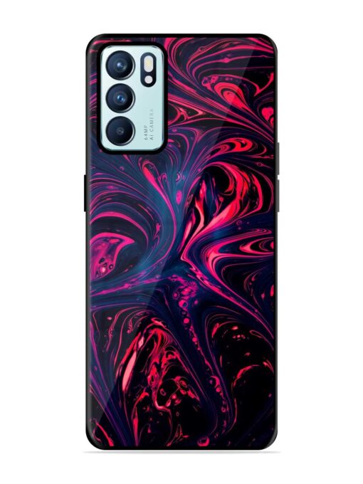 Abstract Background Glossy Metal Phone Cover for Oppo Reno 6 (5G) Zapvi