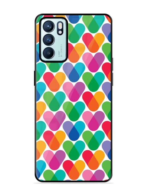 Overlapping Colors Colorful Glossy Metal TPU Phone Cover for Oppo Reno 6 (5G) Zapvi