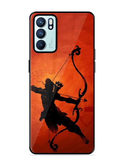 Illustration Lord Rama Glossy Metal Phone Cover for Oppo Reno 6 (5G) Zapvi