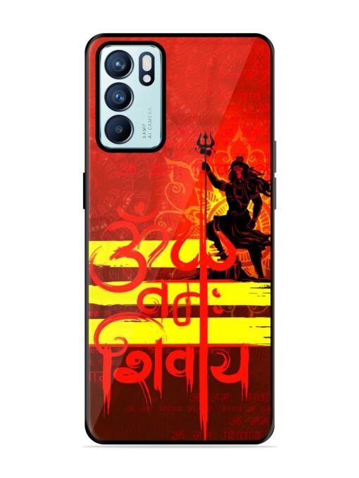 Illustration Lord Shiva Glossy Metal TPU Phone Cover for Oppo Reno 6 (5G)