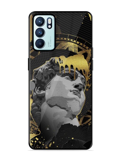 Roman Face Glossy Metal Phone Cover for Oppo Reno 6 (5G)