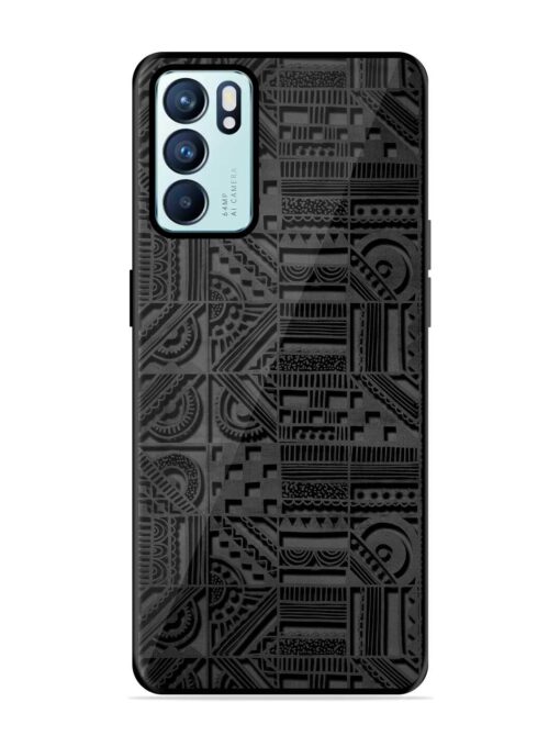 Seamless Pattern Glossy Metal Phone Cover for Oppo Reno 6 (5G) Zapvi