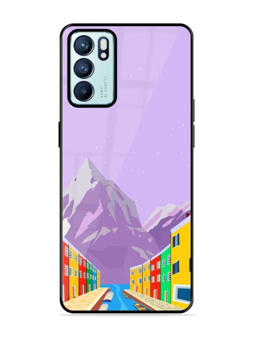 Venice City Illustration Glossy Metal Phone Cover for Oppo Reno 6 (5G) Zapvi