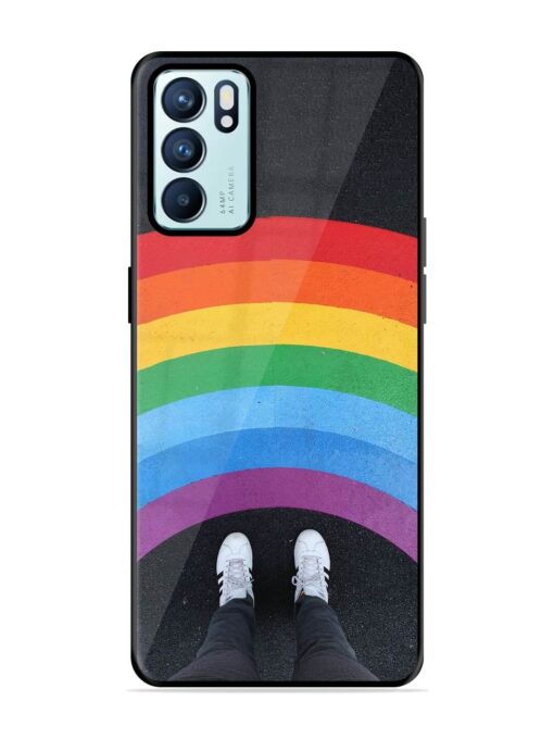 Legs Rainbow Glossy Metal TPU Phone Cover for Oppo Reno 6 (5G) Zapvi