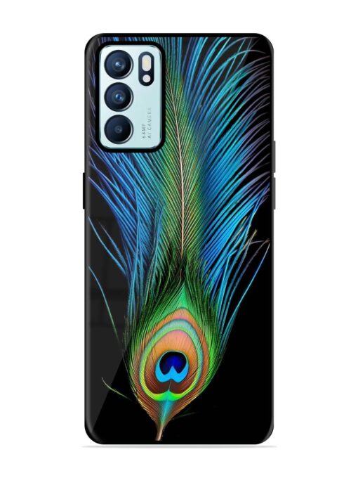 Peacock Feather Glossy Metal TPU Phone Cover for Oppo Reno 6 (5G) Zapvi