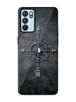 Lighting Cross Glossy Metal Phone Cover for Oppo Reno 6 (5G)