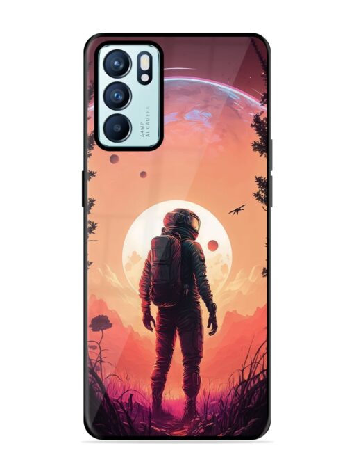 Red Sky At Morning Glossy Metal Phone Cover for Oppo Reno 6 (5G)