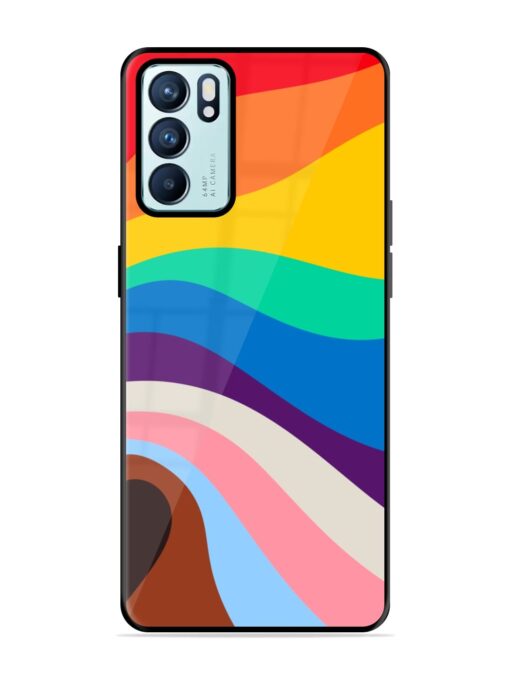 Minimal Pride Art Glossy Metal Phone Cover for Oppo Reno 6 (5G) Zapvi