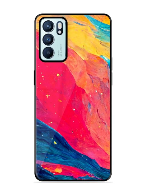 Starry Night Glossy Metal Phone Cover for Oppo Reno 6 (5G) Zapvi