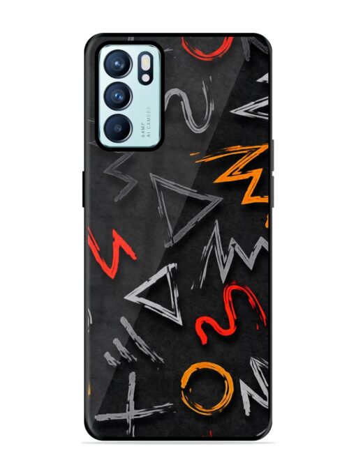 Grungy Graffiti Glossy Metal Phone Cover for Oppo Reno 6 (5G) Zapvi