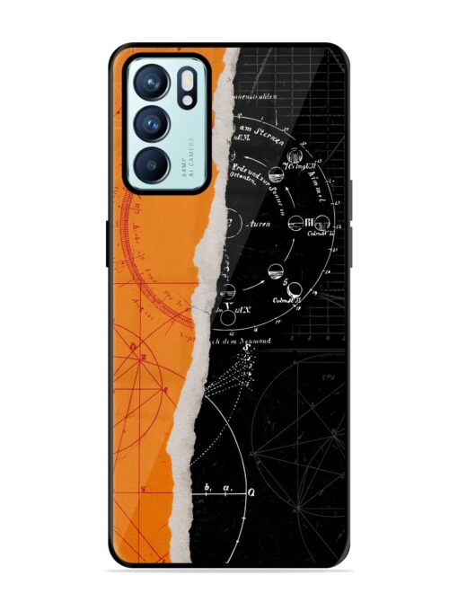 Planning Zoning Glossy Metal Phone Cover for Oppo Reno 6 (5G)