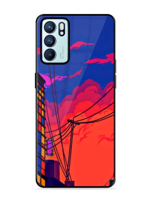 Sky At Morning Glossy Metal Phone Cover for Oppo Reno 6 (5G) Zapvi