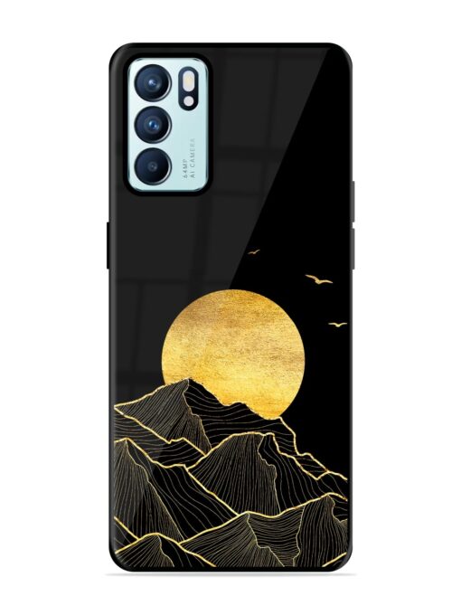 Golden Sunrise Glossy Metal Phone Cover for Oppo Reno 6 (5G) Zapvi