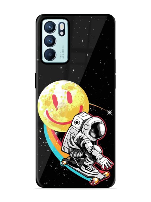 Astronaut Art Glossy Metal Phone Cover for Oppo Reno 6 (5G) Zapvi