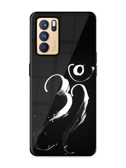 Om Logo Glossy Metal Phone Cover for Oppo Reno 6 Pro (5G) Zapvi