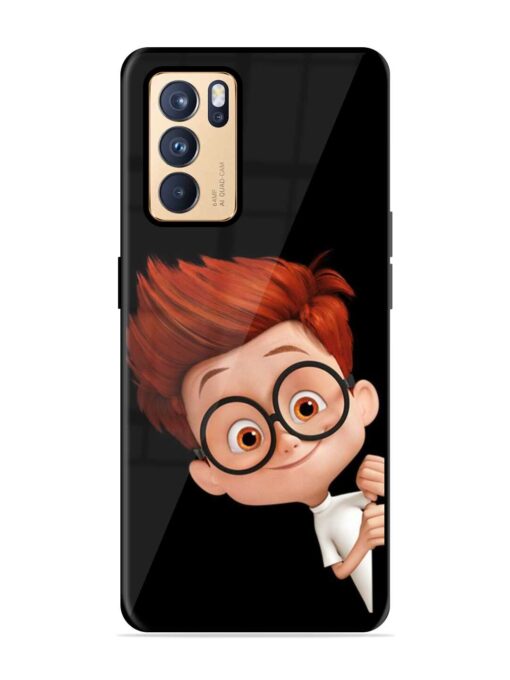 Smart Boy Cartoon Glossy Metal Phone Cover for Oppo Reno 6 Pro (5G) Zapvi