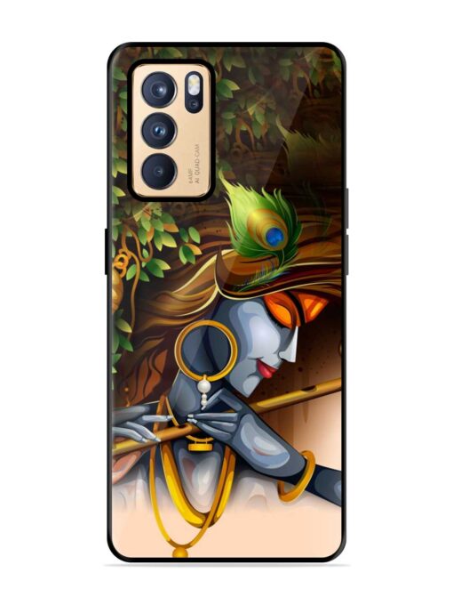 Krishna Glossy Metal Phone Cover for Oppo Reno 6 Pro (5G) Zapvi