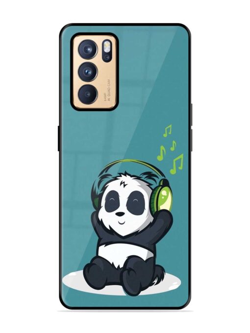 Music Panda Glossy Metal Phone Cover for Oppo Reno 6 Pro (5G) Zapvi