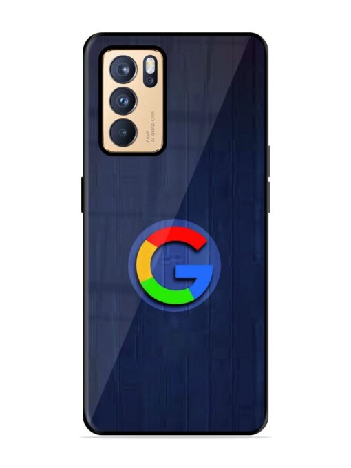 Google Logo Printed Glossy Metal TPU Phone Cover for Oppo Reno 6 Pro (5G)