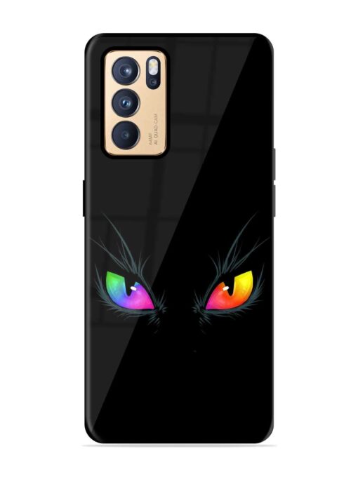 Cat Eyes Glossy Metal Phone Cover for Oppo Reno 6 Pro (5G) Zapvi