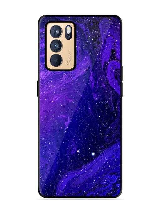 Galaxy Acrylic Abstract Art Glossy Metal Phone Cover for Oppo Reno 6 Pro (5G) Zapvi