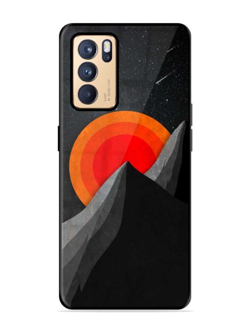 Black Mountain Glossy Metal Phone Cover for Oppo Reno 6 Pro (5G) Zapvi