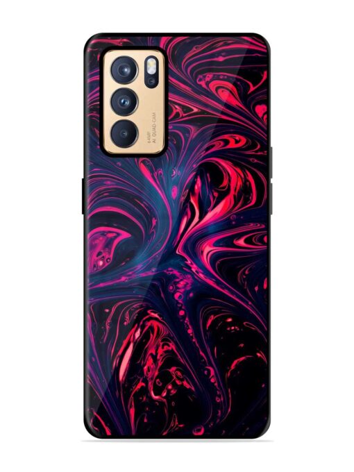 Abstract Background Glossy Metal Phone Cover for Oppo Reno 6 Pro (5G) Zapvi