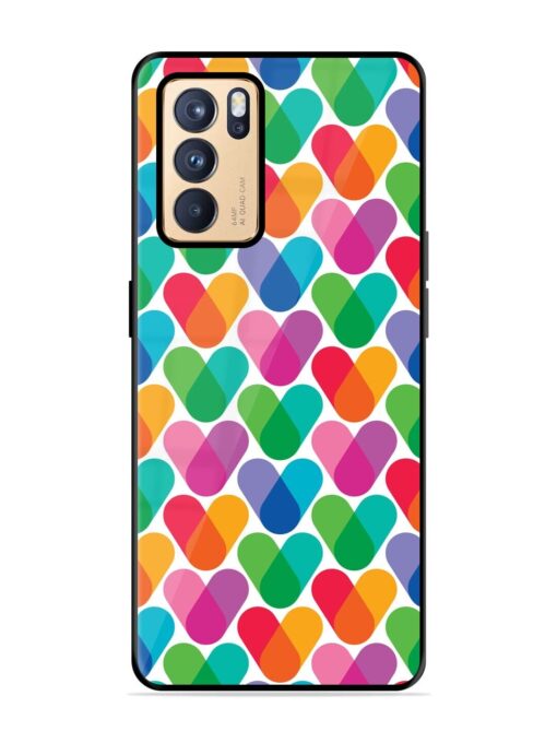 Overlapping Colors Colorful Glossy Metal TPU Phone Cover for Oppo Reno 6 Pro (5G) Zapvi