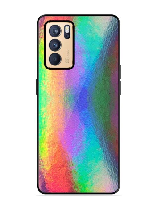 Colorful Holographic Background Glossy Metal TPU Phone Cover for Oppo Reno 6 Pro (5G) Zapvi