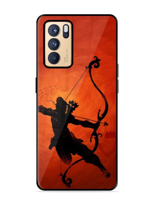 Illustration Lord Rama Glossy Metal Phone Cover for Oppo Reno 6 Pro (5G) Zapvi