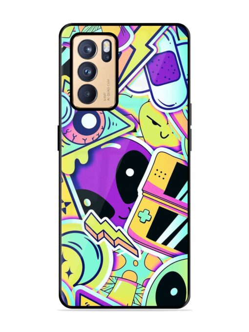 Scratch Art Glossy Metal Phone Cover for Oppo Reno 6 Pro (5G)