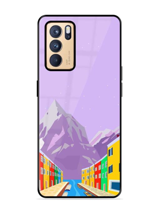 Venice City Illustration Glossy Metal Phone Cover for Oppo Reno 6 Pro (5G) Zapvi