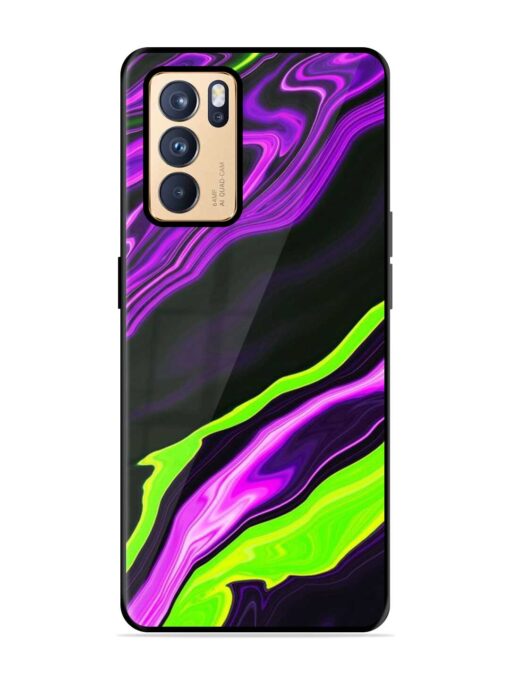 Bright Fluid Violet Glossy Metal Phone Cover for Oppo Reno 6 Pro (5G) Zapvi