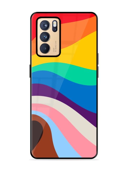 Minimal Pride Art Glossy Metal Phone Cover for Oppo Reno 6 Pro (5G) Zapvi