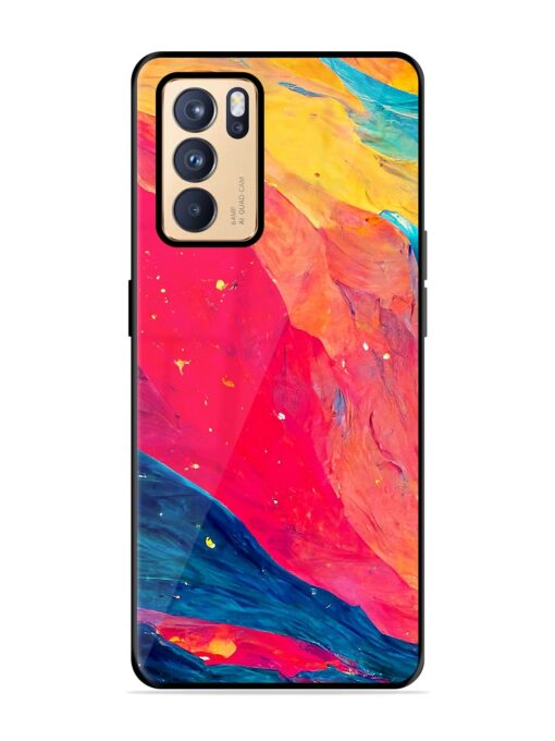 Starry Night Glossy Metal Phone Cover for Oppo Reno 6 Pro (5G)