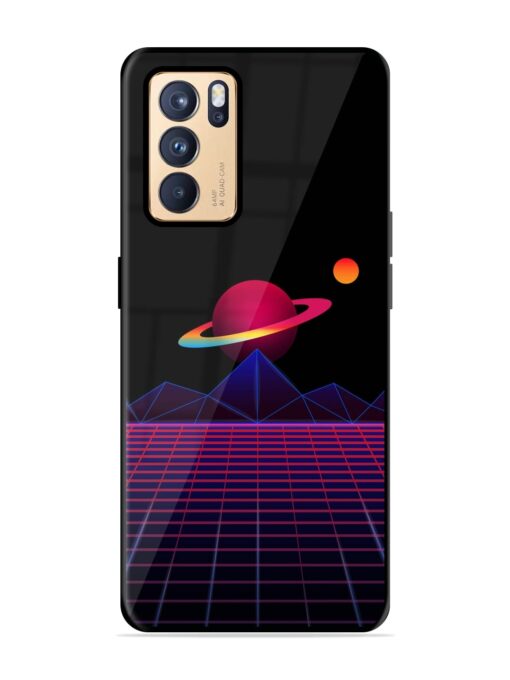 Wave Aesthetic Glossy Metal Phone Cover for Oppo Reno 6 Pro (5G) Zapvi