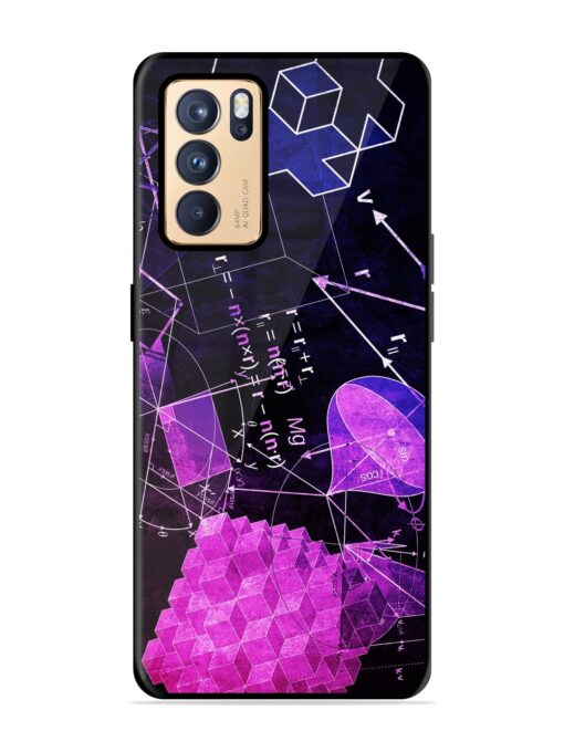 Math Physics Formula Art Glossy Metal Phone Cover for Oppo Reno 6 Pro (5G) Zapvi