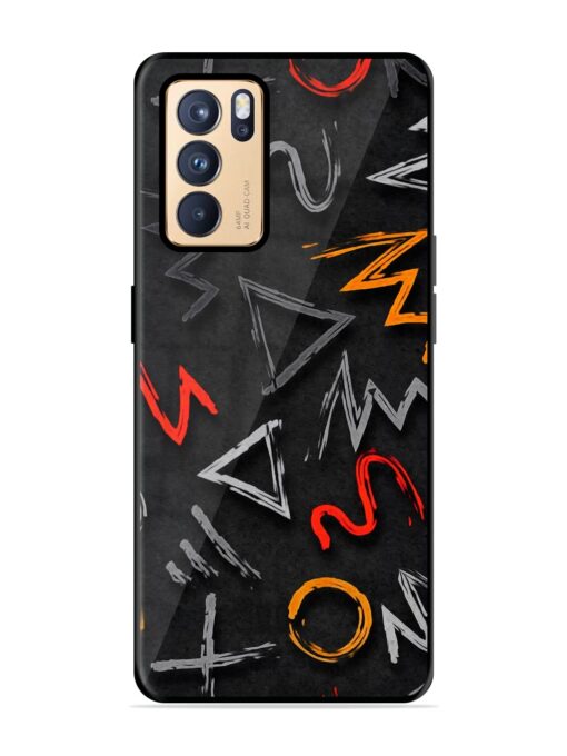 Grungy Graffiti Glossy Metal Phone Cover for Oppo Reno 6 Pro (5G)