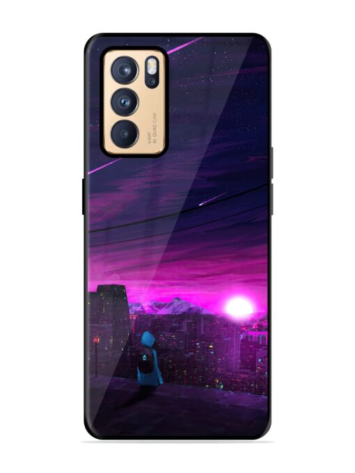 Empty Attempt Glossy Metal Phone Cover for Oppo Reno 6 Pro (5G)