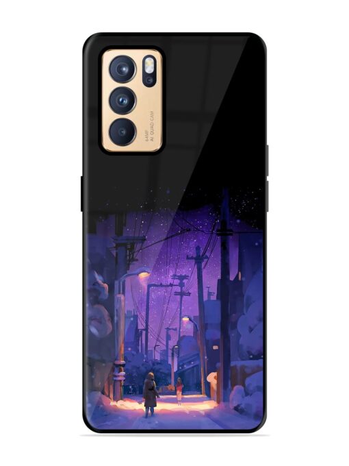 Winter Anime Art Glossy Metal Phone Cover for Oppo Reno 6 Pro (5G) Zapvi