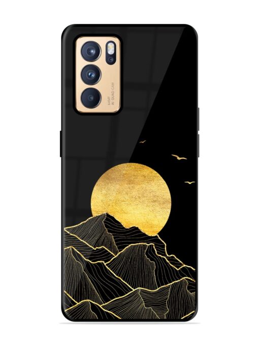 Golden Sunrise Glossy Metal Phone Cover for Oppo Reno 6 Pro (5G) Zapvi