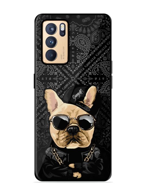 Gangsta Cool Sunmetales Dog Glossy Metal Phone Cover for Oppo Reno 6 Pro (5G) Zapvi