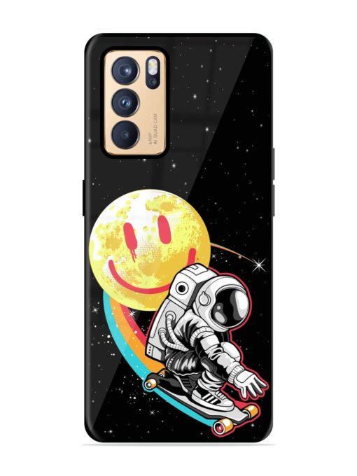 Astronaut Art Glossy Metal Phone Cover for Oppo Reno 6 Pro (5G)