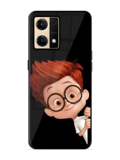 Smart Boy Cartoon Glossy Metal Phone Cover for Oppo Reno 7 (4G)