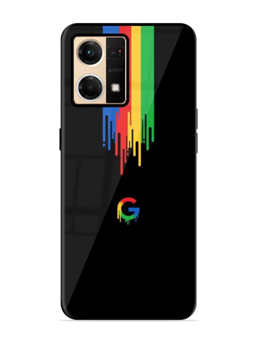 Google Logo Glossy Metal Phone Cover for Oppo Reno 7 (4G)