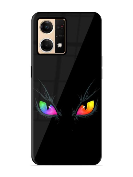 Cat Eyes Glossy Metal Phone Cover for Oppo Reno 7 (4G) Zapvi