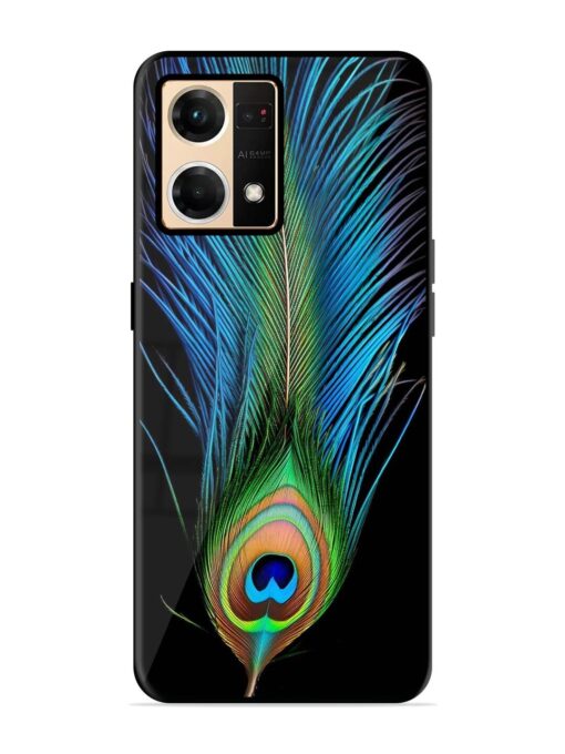 Peacock Feather Glossy Metal TPU Phone Cover for Oppo Reno 7 (4G)