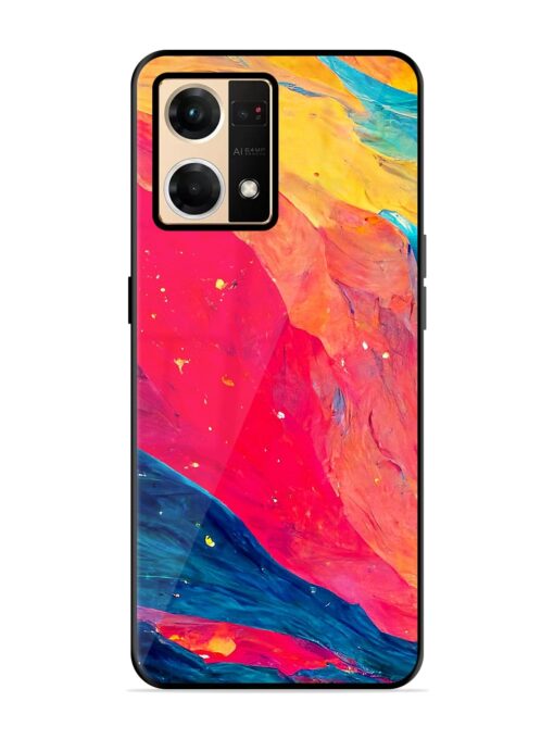 Starry Night Glossy Metal Phone Cover for Oppo Reno 7 (4G) Zapvi