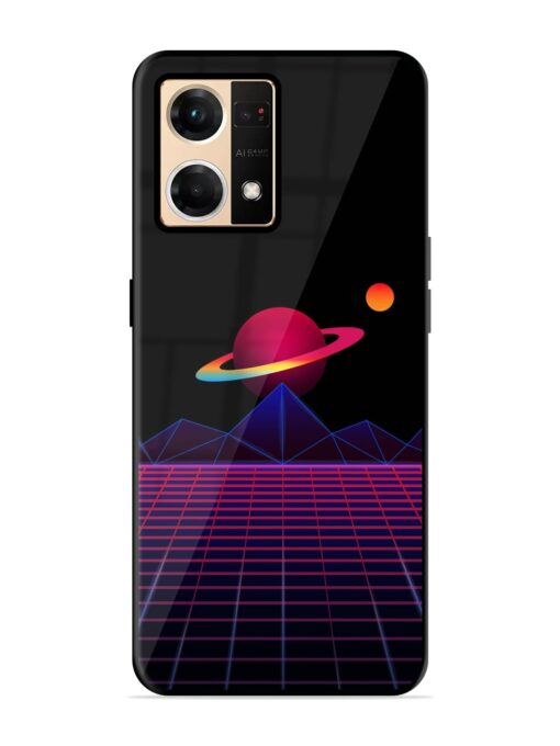 Wave Aesthetic Glossy Metal Phone Cover for Oppo Reno 7 (4G) Zapvi